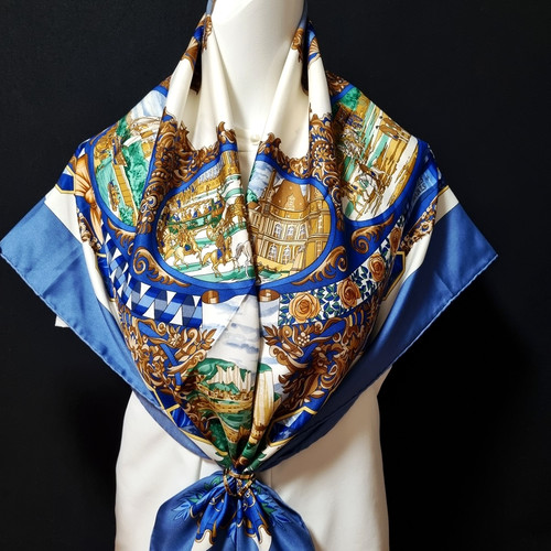 Rare vintage foulard soie - vintage,