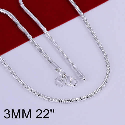 Chaine serpent plaqué argent