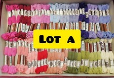 LOT DE 60 ECHEVETTES COTON RETORS A BRODER N°4 DMC  NEUVES 10 metres lot A