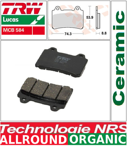 Plaquettes frein avant trw - avant,