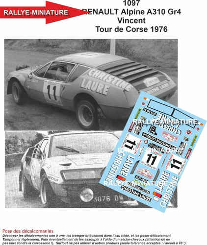 Decals ref 1097 alpine - decals,