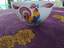 Bol Faience de Gien Peint à la Main Chantecler Printemps Paris Décor Coq Coloré