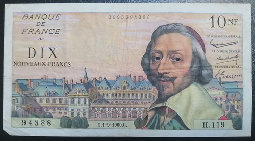 Billet français francs - français, 10