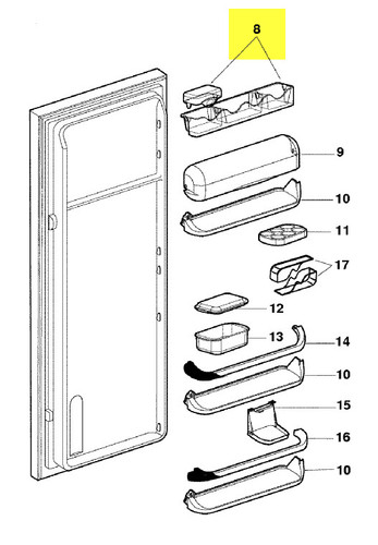 Balconet superieur couvercle - balconet, superieur/couvercle