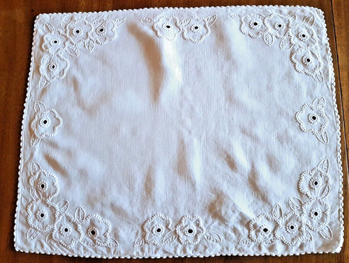 Napperon ancien coton - ancien, en