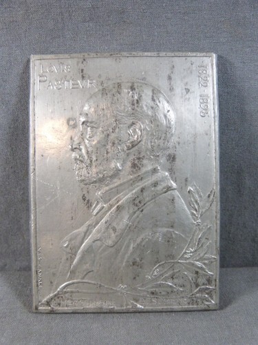 Médaille plaque louis pasteur - plaque,