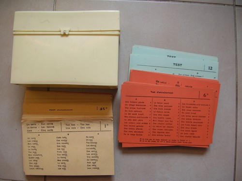 Lot fiches test - de,
