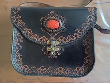 Sac à main artisanal cuir style gothique