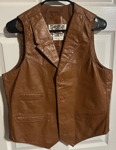 Vintage sheplers leather vest - vintage,