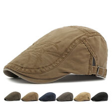 Casquette plate homme coton newsboy béret cabbie gatsby chapeau de conduite