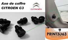 ⭐ Clip axe de fixation plage arrière Citroën C3