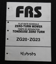 2003-2007 Véritable Kubota ZG20 ZG23 Zero-Turn Tondeuse Plat Taux Annexe Manuel