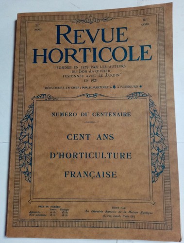Revue horticole numéro du - numéro,