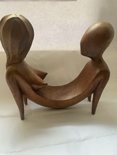 Statuette couple  en bois art africain  XXème