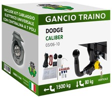 Attelage Démontable Verticale pour Dodge CALIBER Crossover Tout terrain 06-10 7p