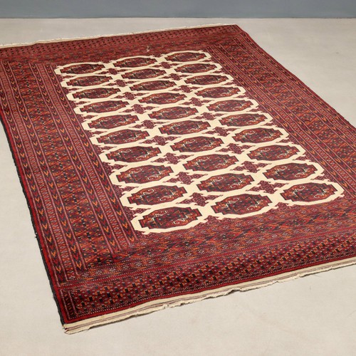 Tapis ancien asiatique coton - tapis,