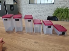 LOT 6 BOITES MODULAIRES POP TUPPERWARE 