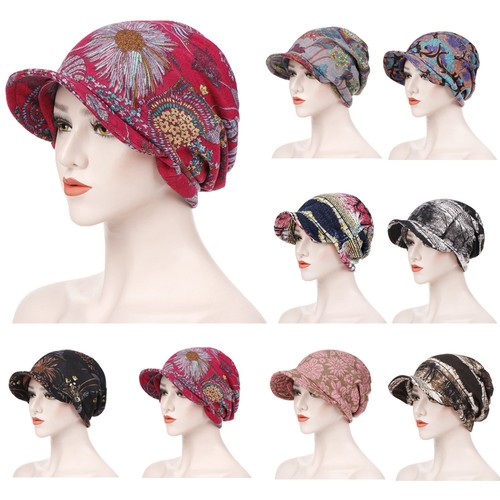 Women print slouch hats - print,