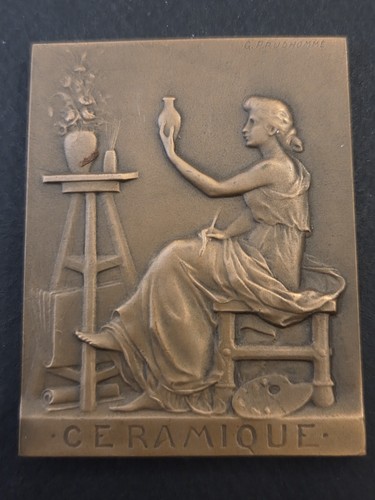 Plaque médaille bronze