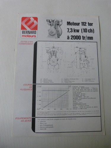 Prospectus moteur fixe bernard - fixe,