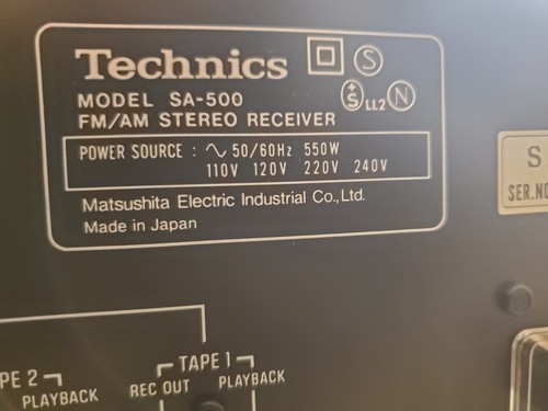 Technics 500 stereo - sa-500,