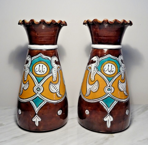 Pair vases ceramic - pair,