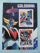 PLANCHE DE 2 TIMBRES GOLDORAK