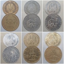DJIBOUTI 2 5 10 20 50 100 FRANCS 1977- 2013