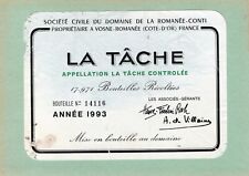 ETIQUETTE LA TACHE 1993