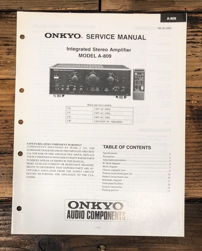 Onkyo 809 amplifier - onkyo, a-809