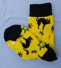 Paire Chaussettes femme enfant 36 37 38 39 40 FANTAISIE chat halloween sorciere