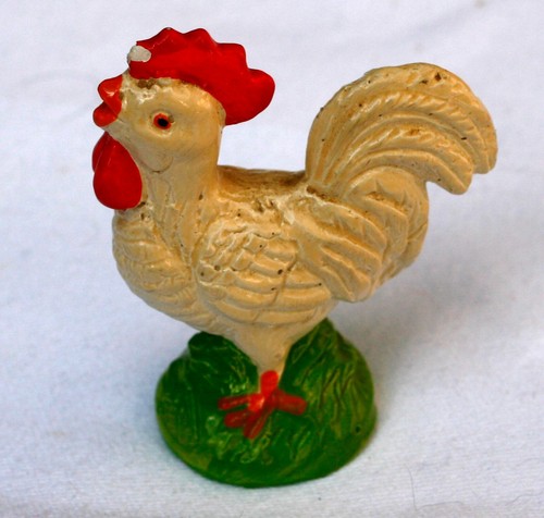 Ancienne figurine coq - , en