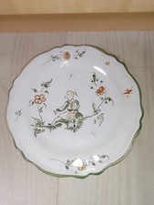 Assiette Murale Moustiers Poterie de Toulouse Paysan Troubadour Assis Ø 22 Cm