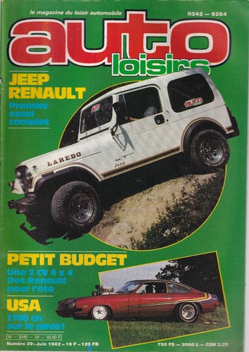 Auto loisirs jeep - loisirs, n°39