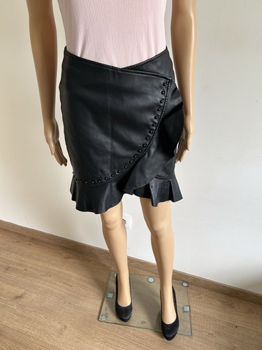 Jupe noire simili cuir - noire,