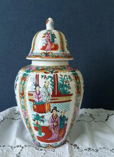 Vase chinois couvert potiche - vase, couvert,