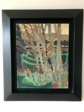 Alain Adrien FOURNIER 1931-1983 Huile sur toile + cadre caisse américaine DELF