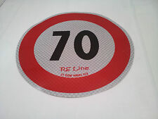 DISQUE ADHÉSIF LIMITE DE VITESSES' 70 RÉTRO-RÉFLÉCHISSANTS CAMIONS REMORQUES