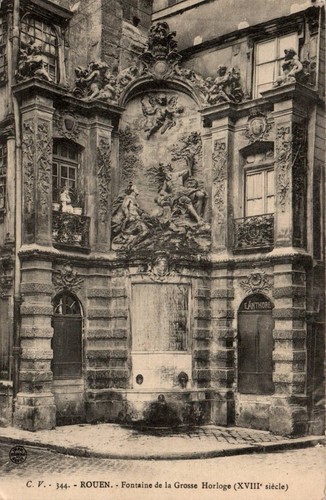 Cpa rouen fontaine de la - -,