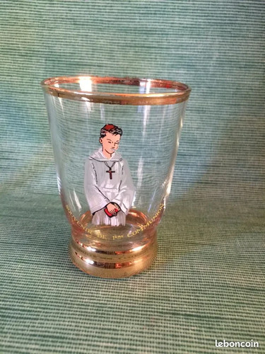 Verre ancien communion garçon - verre,