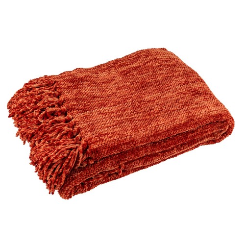 Plaid franges chenille - plaid, à