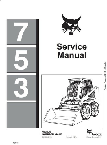 Chargeuse bobcat 753 - 753, manuel
