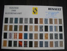 NUANCIER RENAULT 1988 - TEINTIER 1988