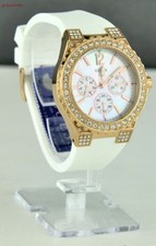 FREE Ship USA Chic Ladies Watch GUESS White Rubber Chain Women Lovely Stylish