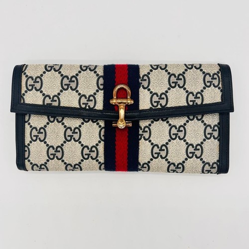 Portefeuille long toile gucci - portefeuille,