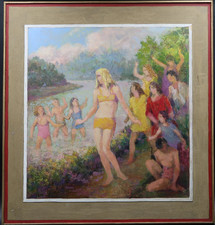 tableau ancien huile sur toile