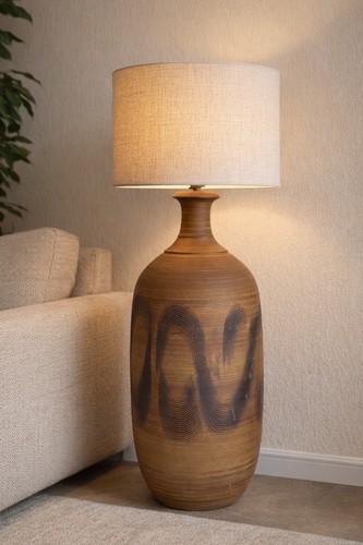 Grand pied lampe grès - grand,