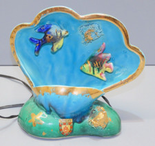 -JOLIE LAMPE VEILLEUSE VALLAURIS VINTAGE COQUILLE ST JACQUES ECUSSON VENDEE  D