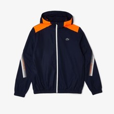 LACOSTE SPORT - VESTE A CAPUCHE (T.54) BLEU MARINE/ORANGE - NEUF AVEC ETIQUETTES