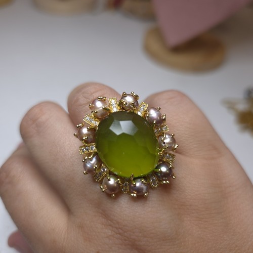 Bague habaha paris péridot - bague,